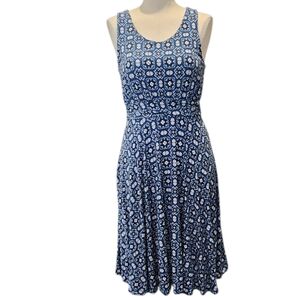 Cynthia Rowley Blue and White Sleeveless Sundress